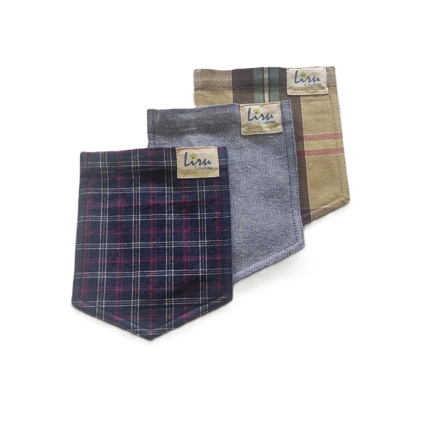 Navy/ Ochre/ Blue Sustainable Pockets Set of 3