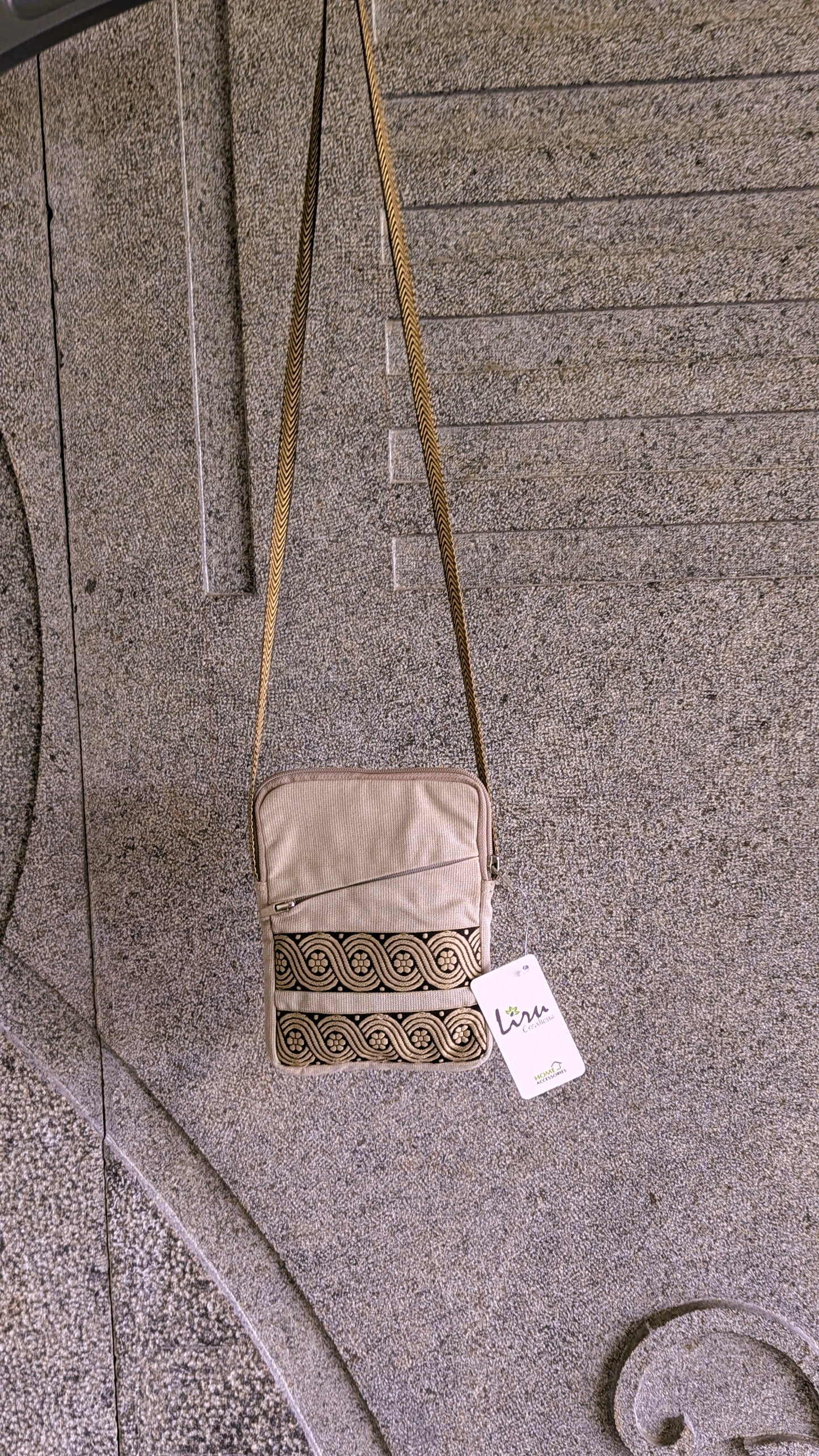 Beige Braid - A Sustainable Messenger Bag