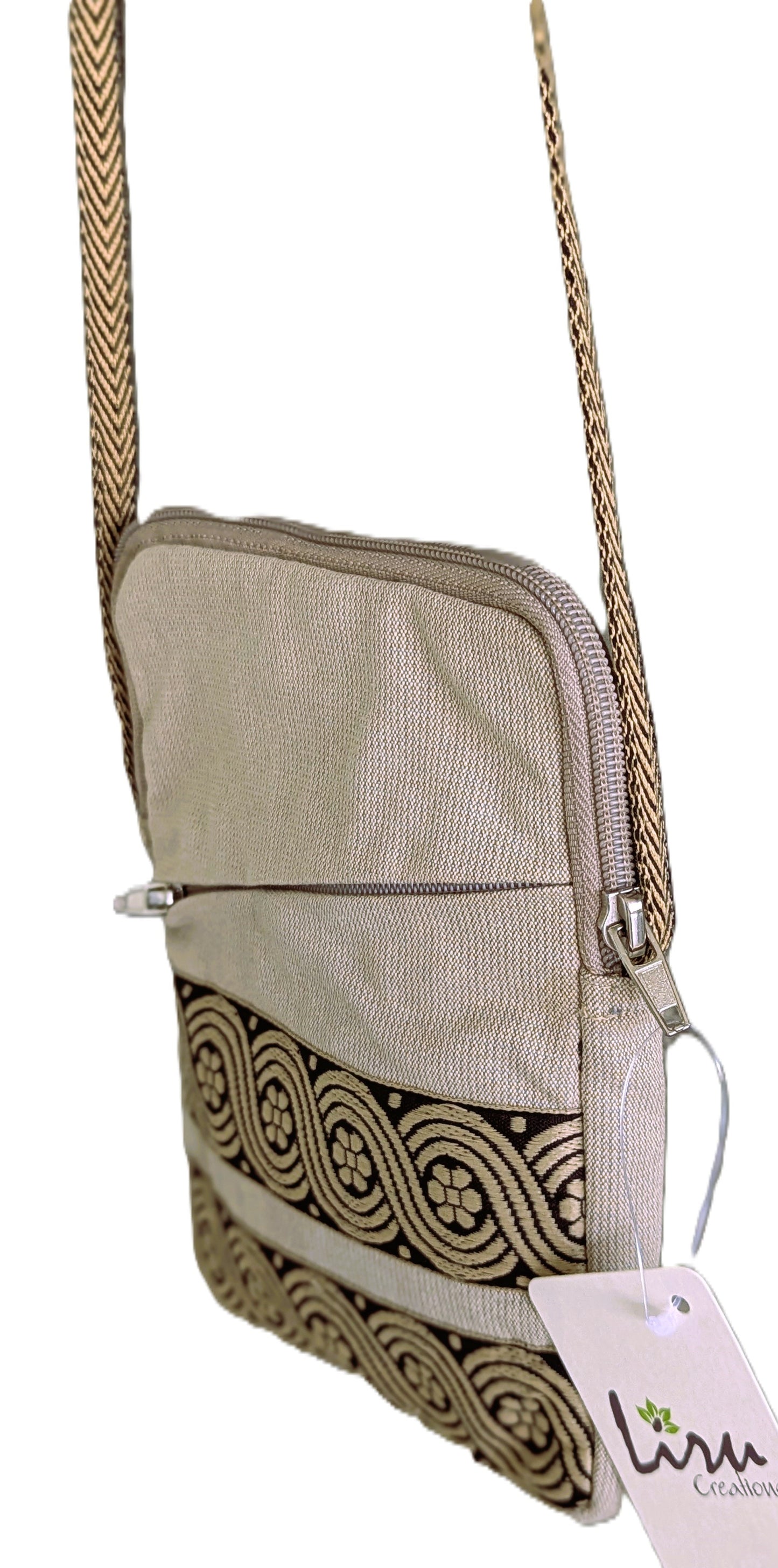 Beige Braid - A Sustainable Messenger Bag
