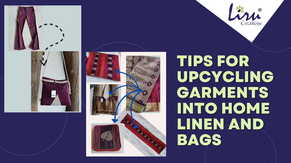 Tips for upcycling garments into Home linen & Other things.