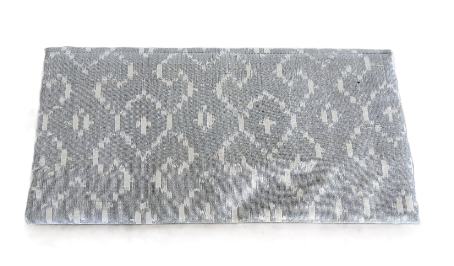 Grey Silk Sustainable Wallet /Clutch