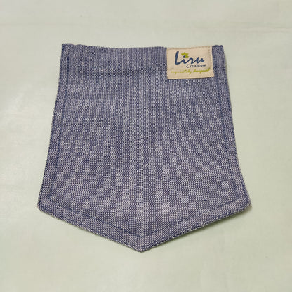 Blue/ Checked/Tweed  Sustainable Pockets Set of 3