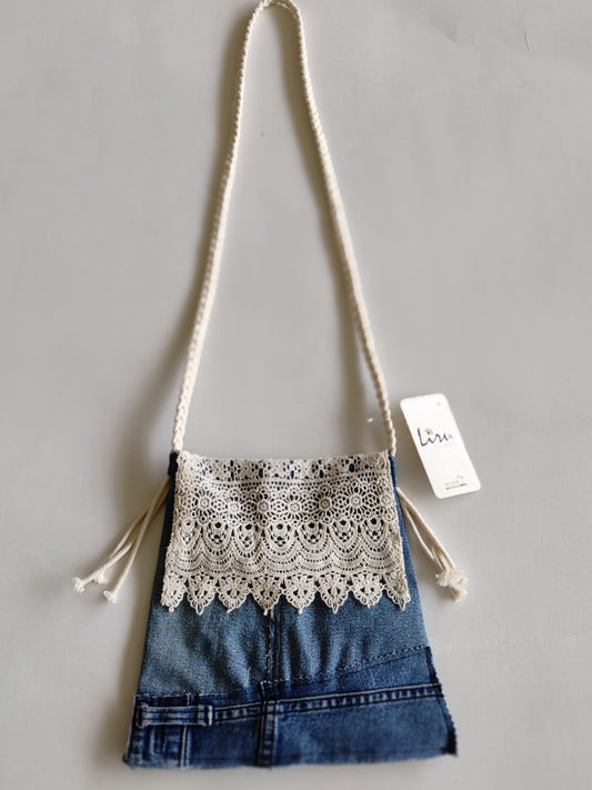 Lace Top - A Sustainable  Messenger Bag