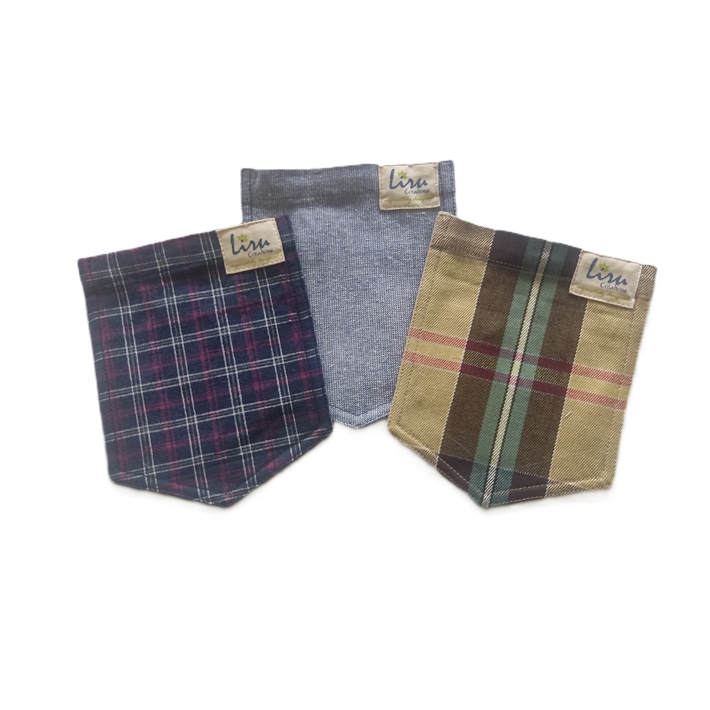 Navy/ Ochre/ Blue Sustainable  Pockets Set of 3