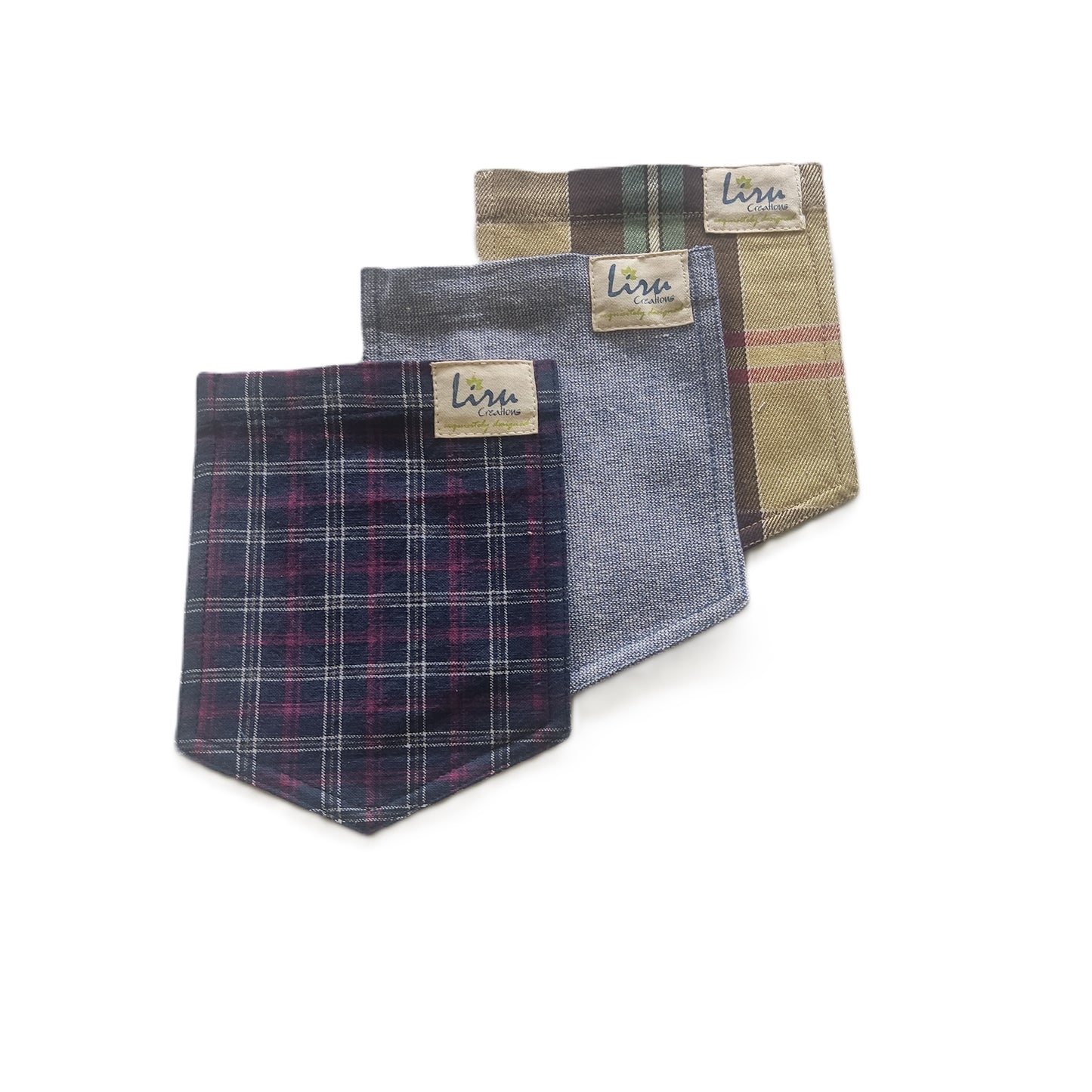 Navy/ Ochre/ Blue Sustainable  Pockets Set of 3