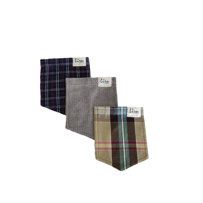 Ochre/Navy/Brown Sustainable Pockets Set of 3