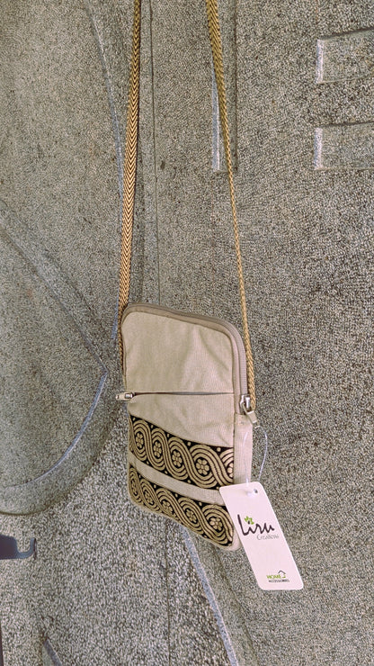 Beige Braid - A Sustainable Messenger Bag