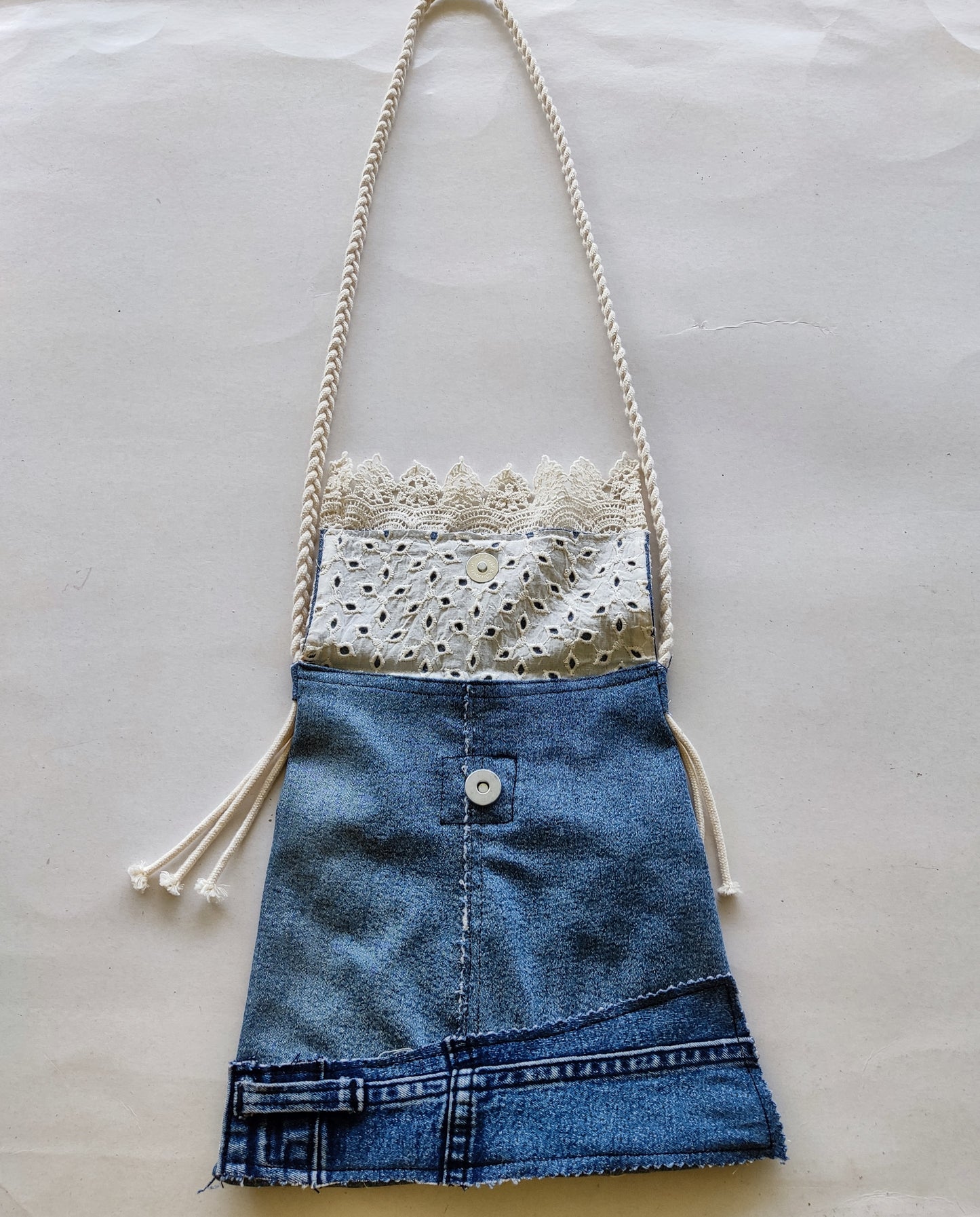 Lace Top - A Sustainable  Messenger Bag