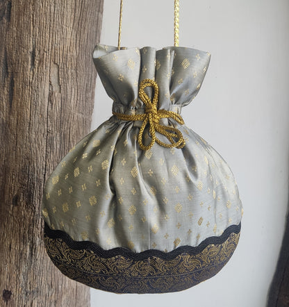 Black Waves Potli - A Sustainable Potli Bag